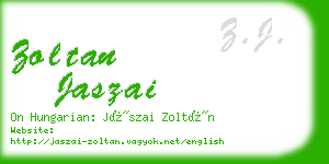 zoltan jaszai business card